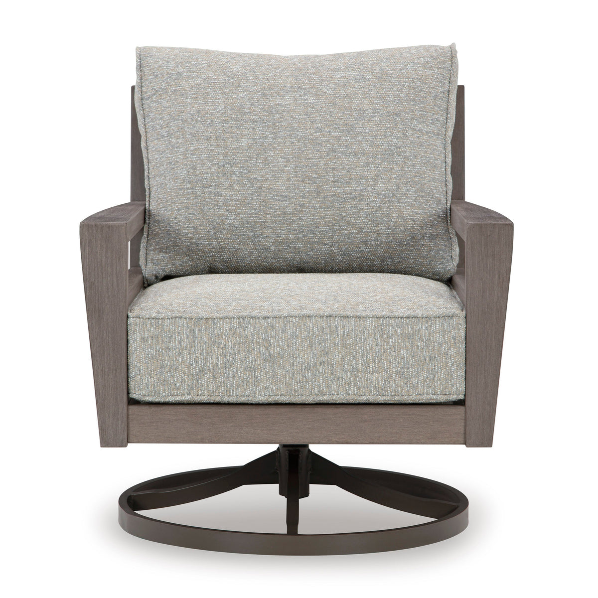 Poly Teak Taupe Swivel Rocker Club Chair - Peter Andrews Furniture