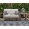 Poly Teak Taupe Outdoor Loveseat