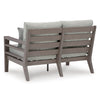 Poly Teak Taupe Outdoor Loveseat