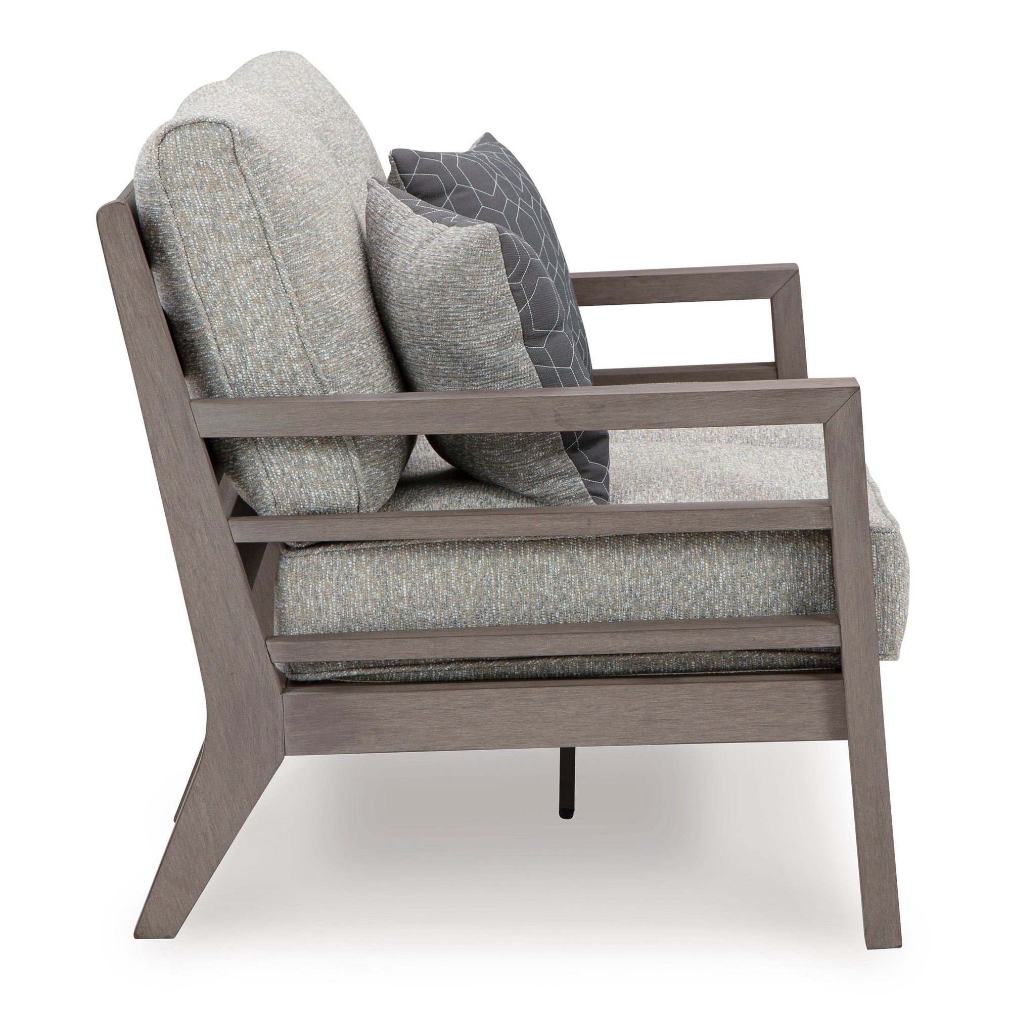 Poly Teak Taupe Outdoor Loveseat