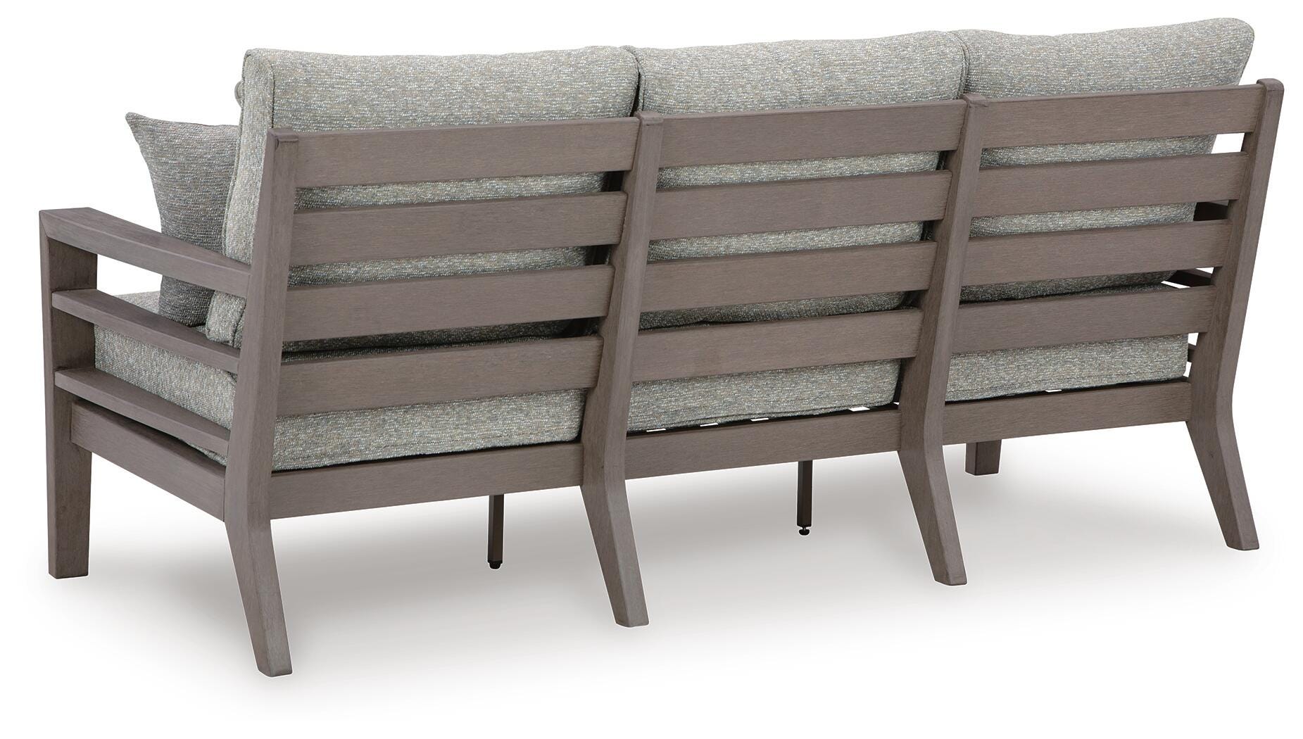 Poly Teak Taupe Outdoor 79" Sofa