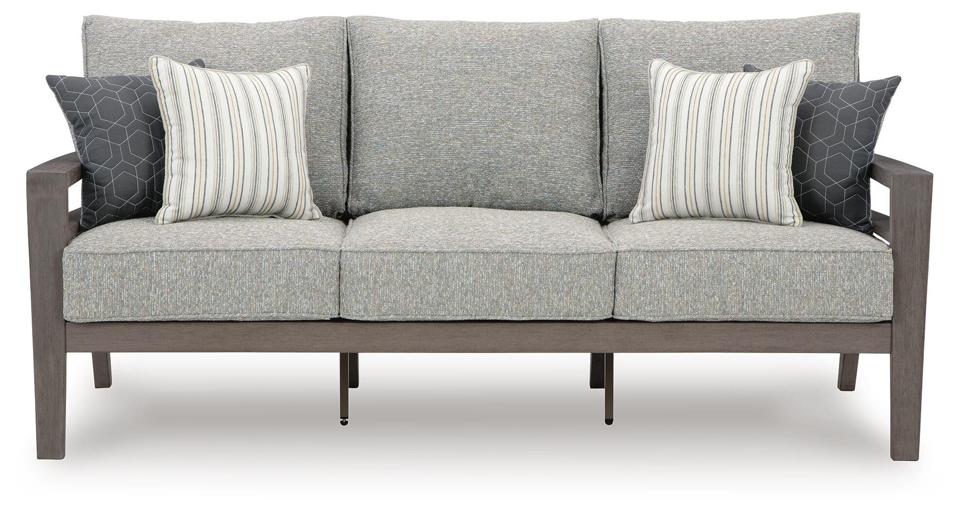 Poly Teak Taupe Outdoor 79" Sofa