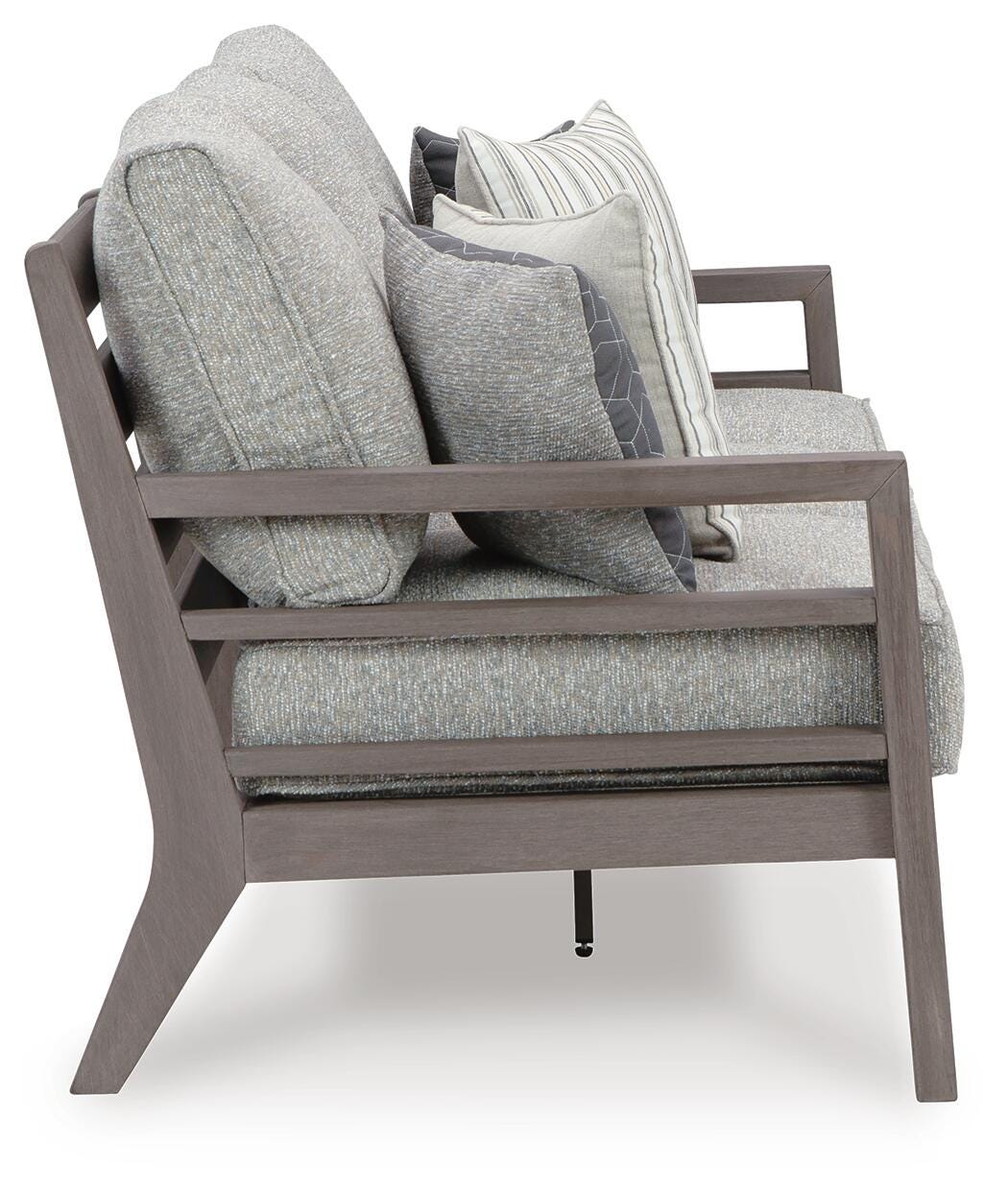 Poly Teak Taupe Outdoor 79" Sofa