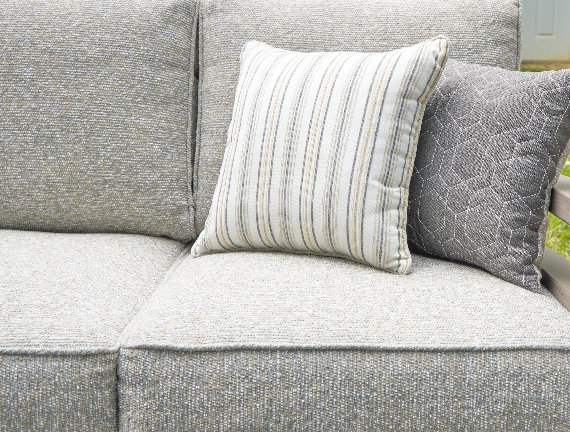 Poly Teak Taupe Outdoor 79" Sofa