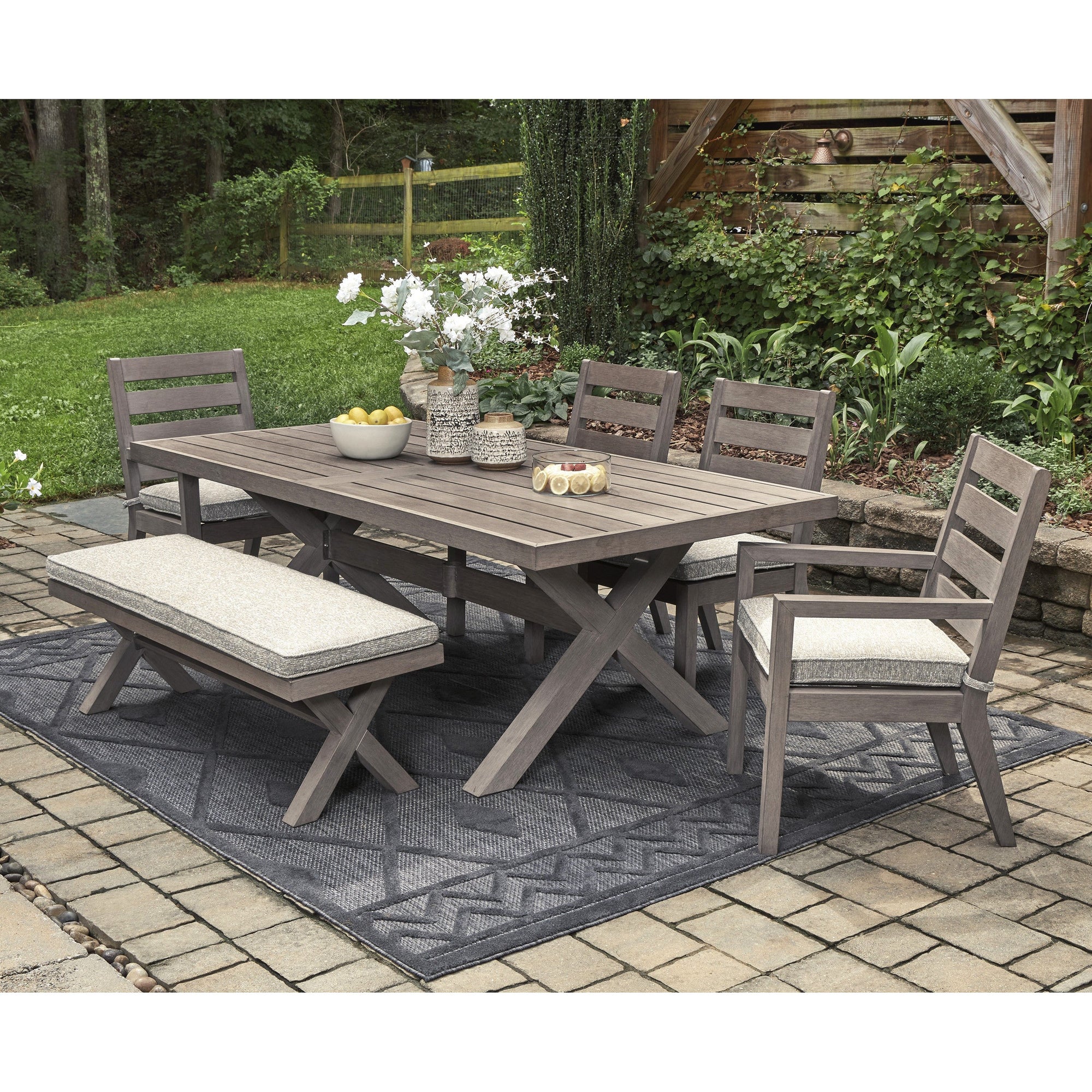 Poly Teak Taupe Outdoor Dining Sets