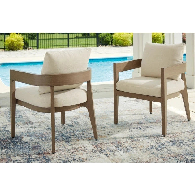 Modern Curve Outdoor Dining Armchair