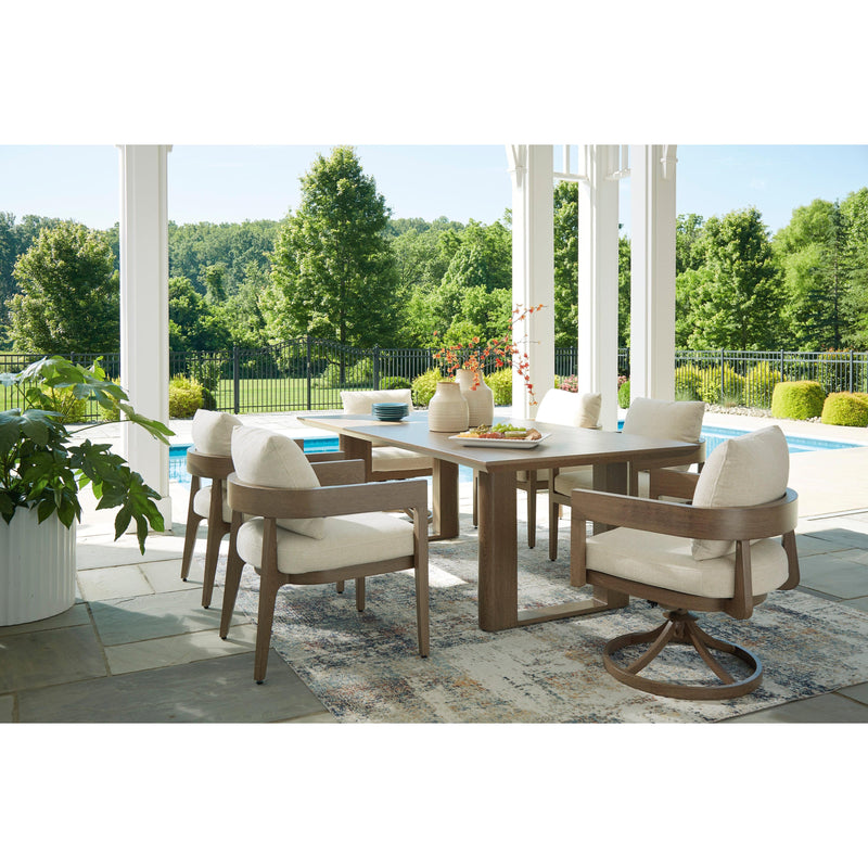Modern Curve 7-Pc Outdoor Dining Set