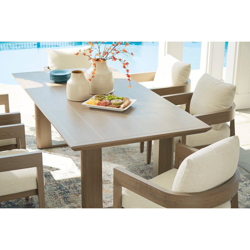 Modern Curve 84" Outdoor Dining Table