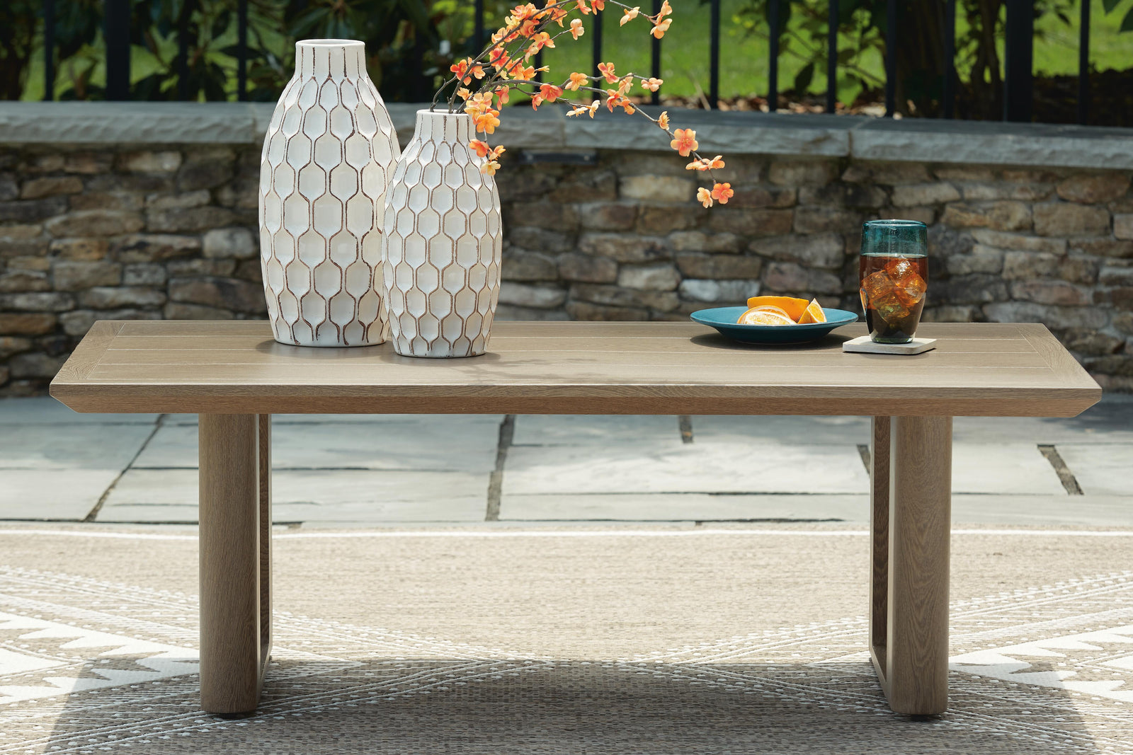 Modern Curve 48" Outdoor Coffee Table