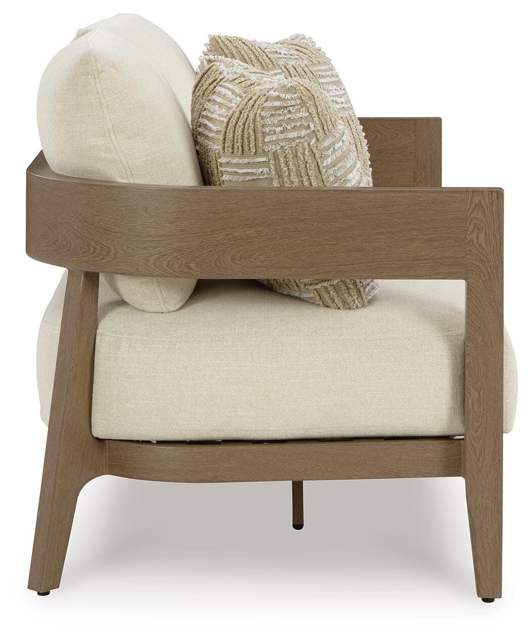 Modern Curve Outdoor 59" Loveseat