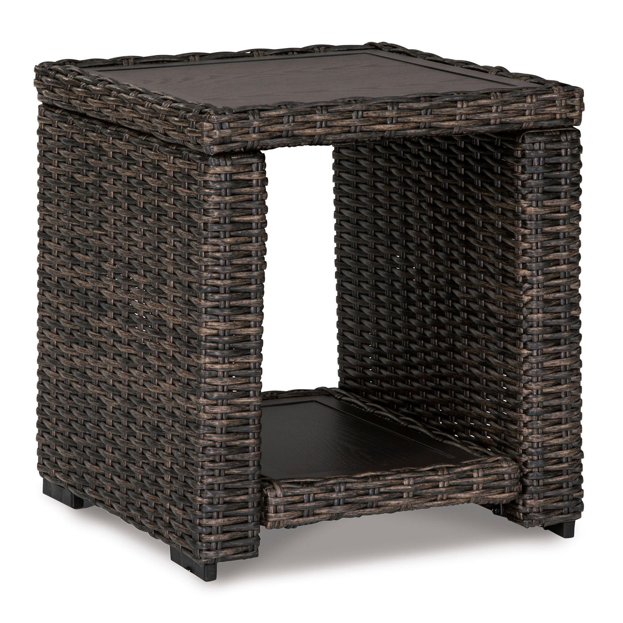 Outdoor 20&quot; Woven End Table in Sag Harbor / Sea Cliff
