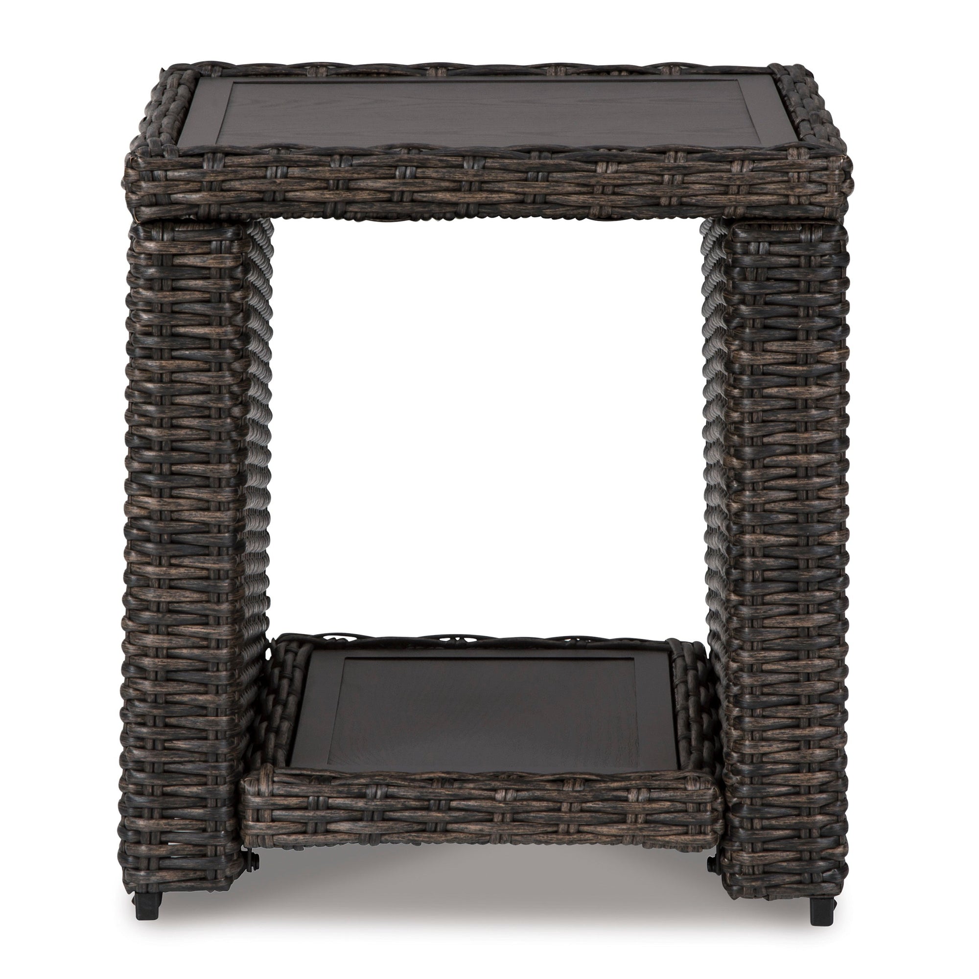 Outdoor 20&quot; Woven End Table in Sag Harbor / Sea Cliff