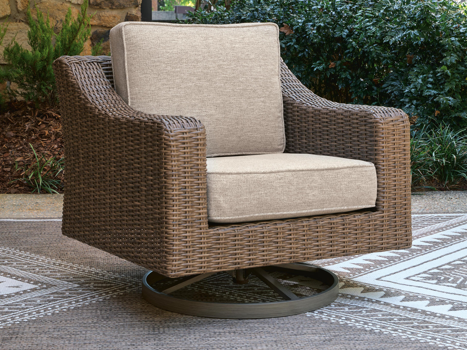Fire Island Mist* Outdoor Swivel Rocker Chair