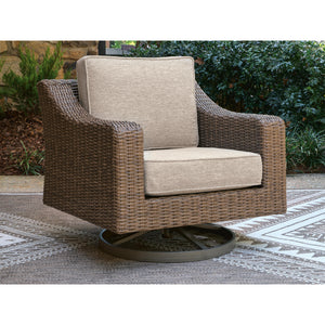 Fire Island Mist* outdoor swivel rocker chair — included in the 6pc set option — view 3