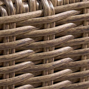 Fire Island Mist* driftwood resin wicker and beige performance fabric detail — view 4