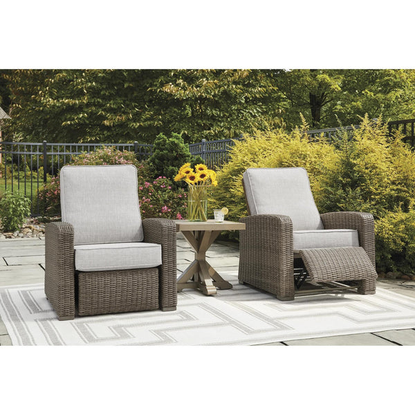 Fire Island Mist Outdoor Woven Recliner - peter andrews