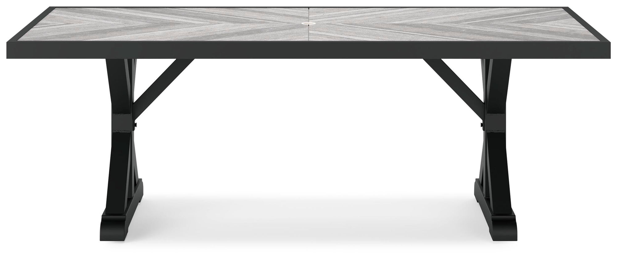 Fire Island Black Outdoor 84" Rect Dining Table