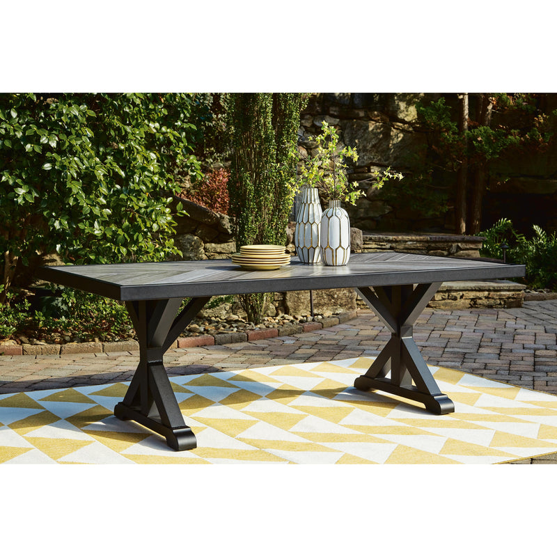 Fire Island Black Outdoor 84" Rect Dining Table