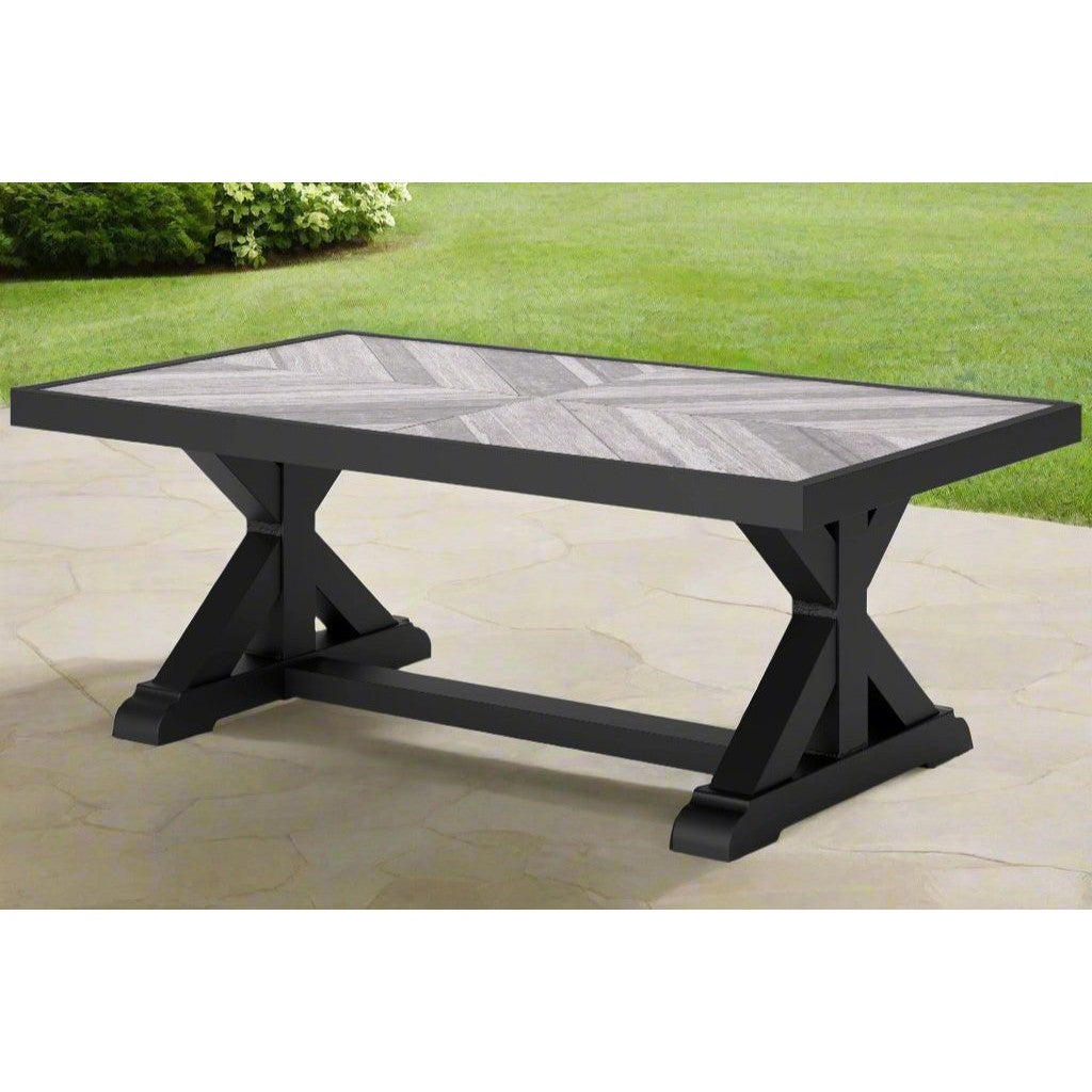 Fire Island Black Outdoor 48" Coffee Table - NEW