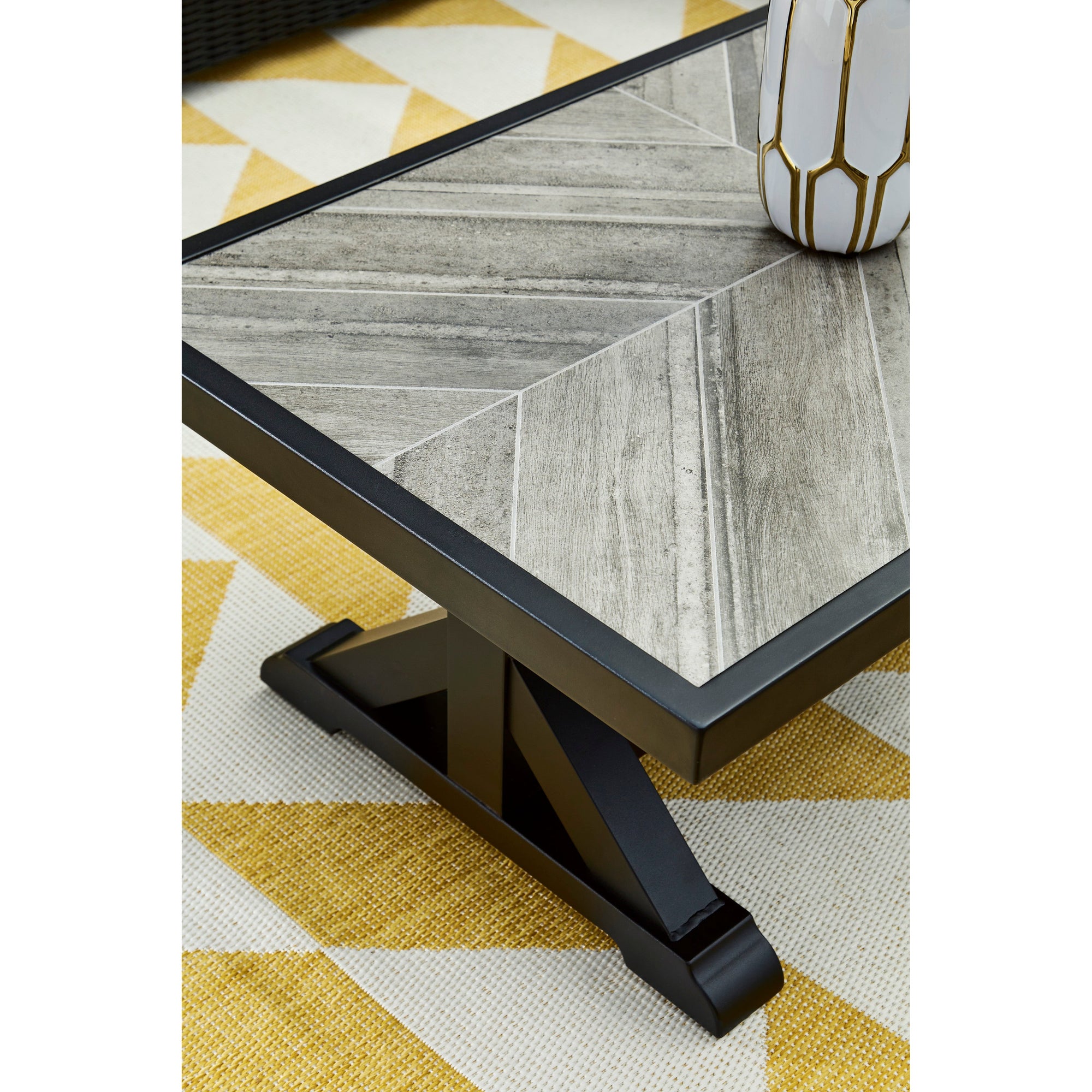 Fire Island Black Outdoor 48&quot; Coffee Table - NEW