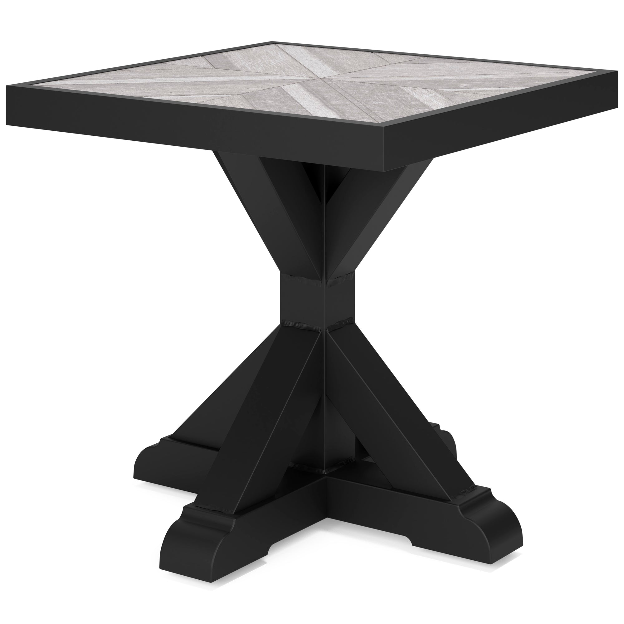 Fire Island Black Outdoor 22&quot; Square End Table