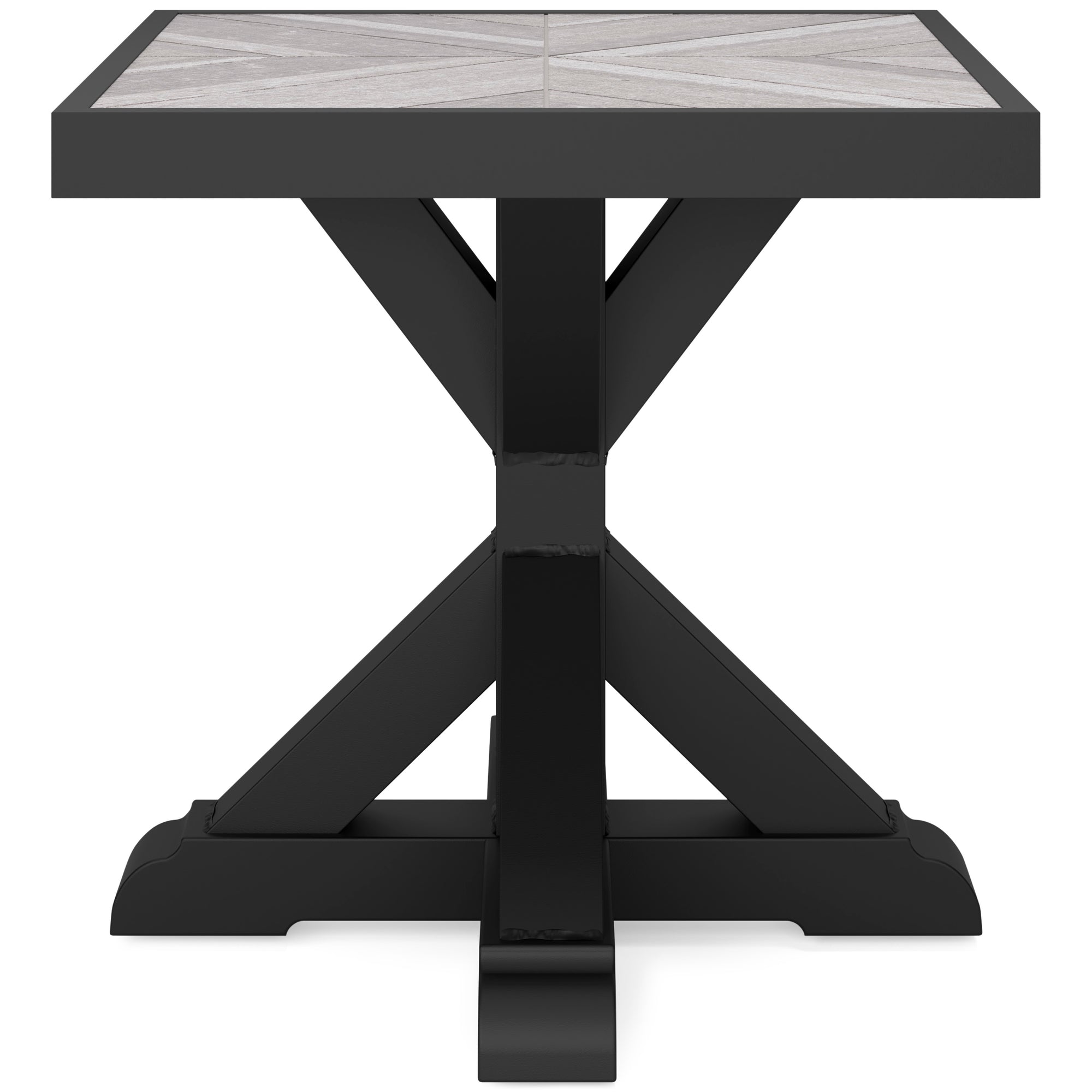 Fire Island Black Outdoor 22&quot; Square End Table