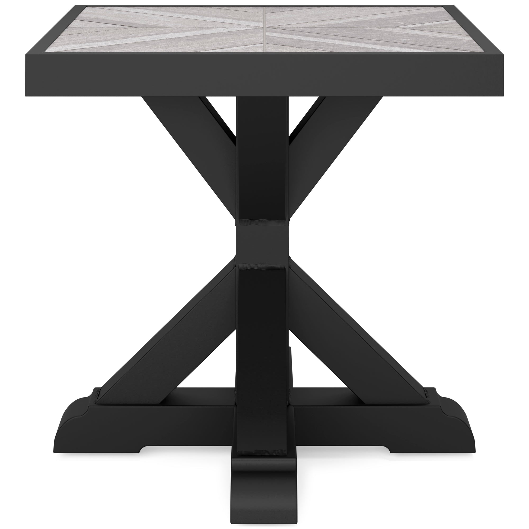 Fire Island Black Outdoor 22&quot; Square End Table