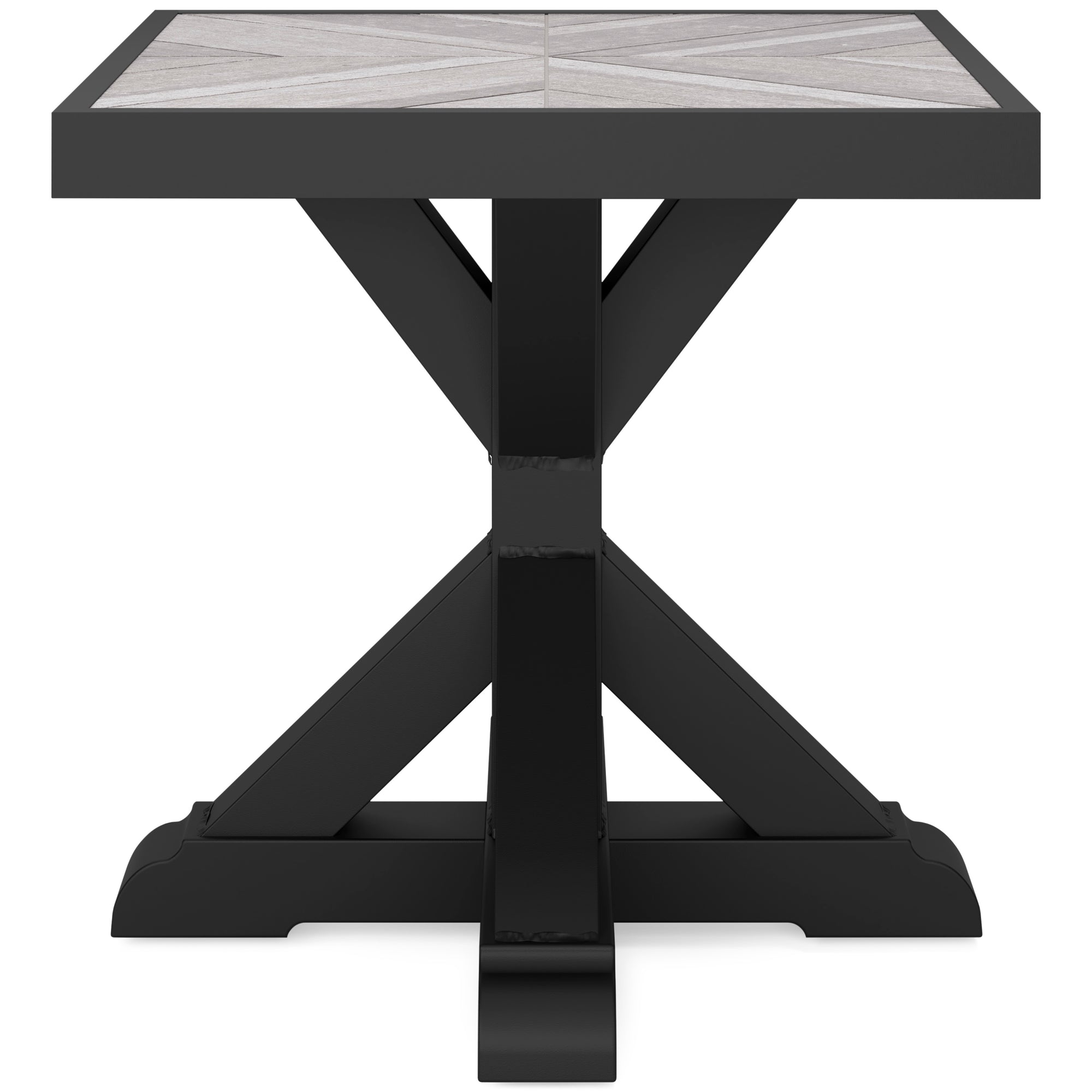 Fire Island Black Outdoor 22&quot; Square End Table