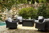 Fire Island Black Outdoor 5-Piece Firepit Chat Set - New for 2024