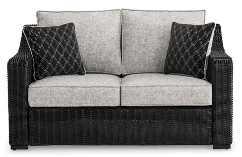 Fire Island Black Outdoor 59&quot; Love Seat