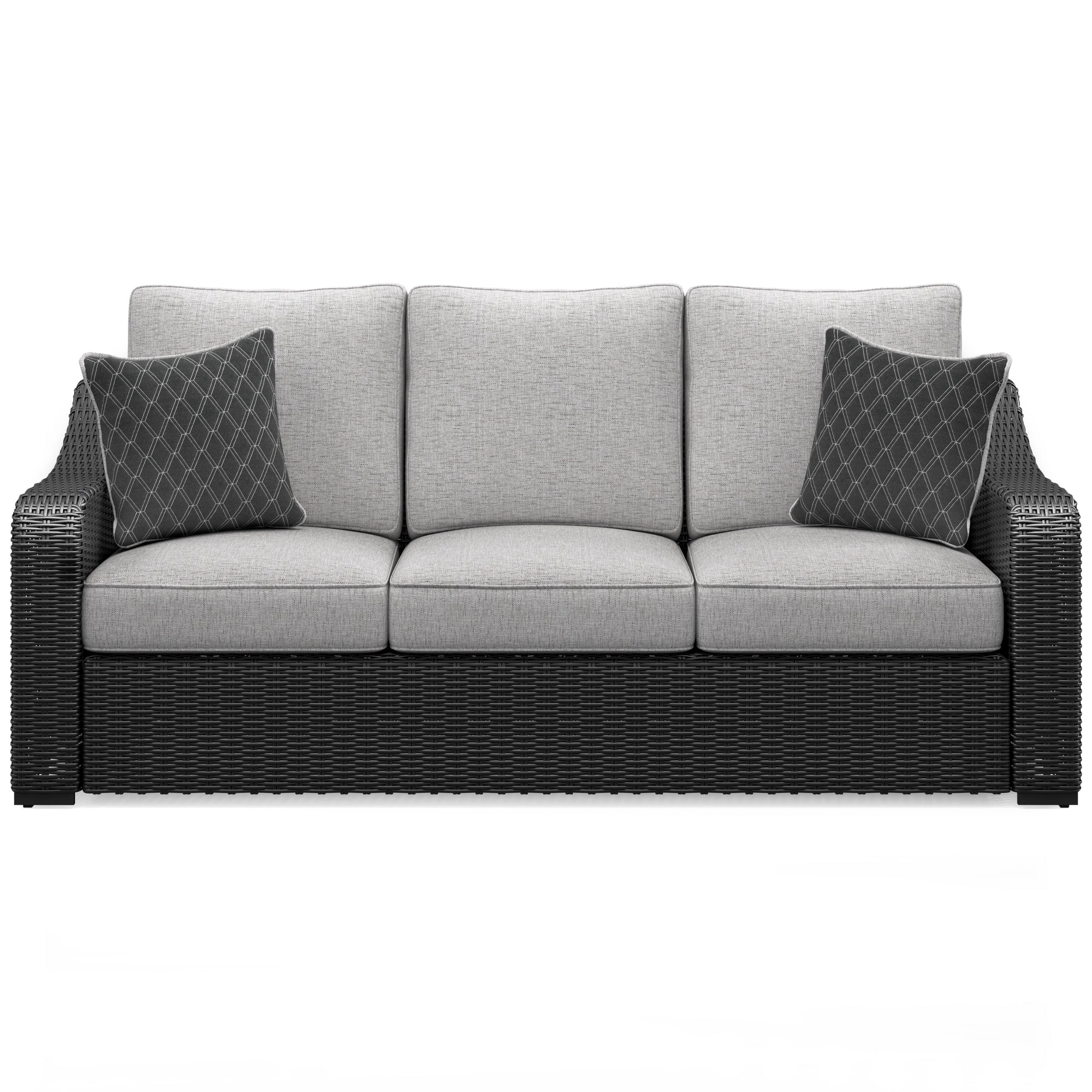 Fire Island Black Outdoor 3-Piece Seating Set (Sofa +2 Swivel Rockers)