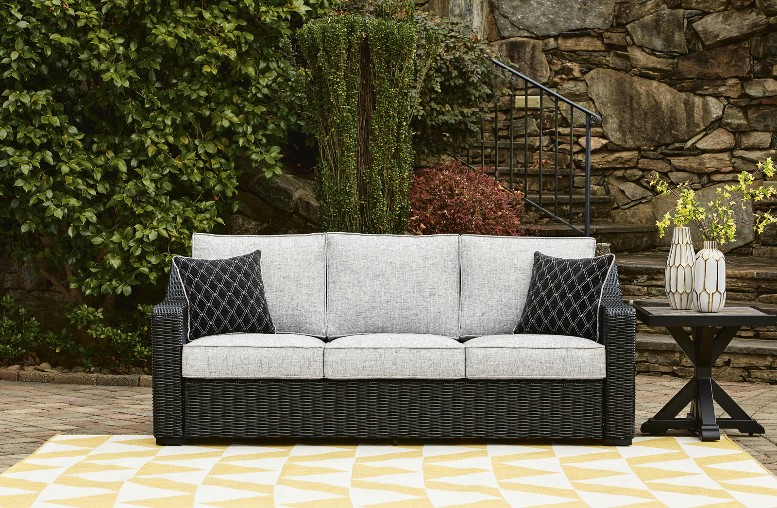 Fire Island Black Outdoor Sofa