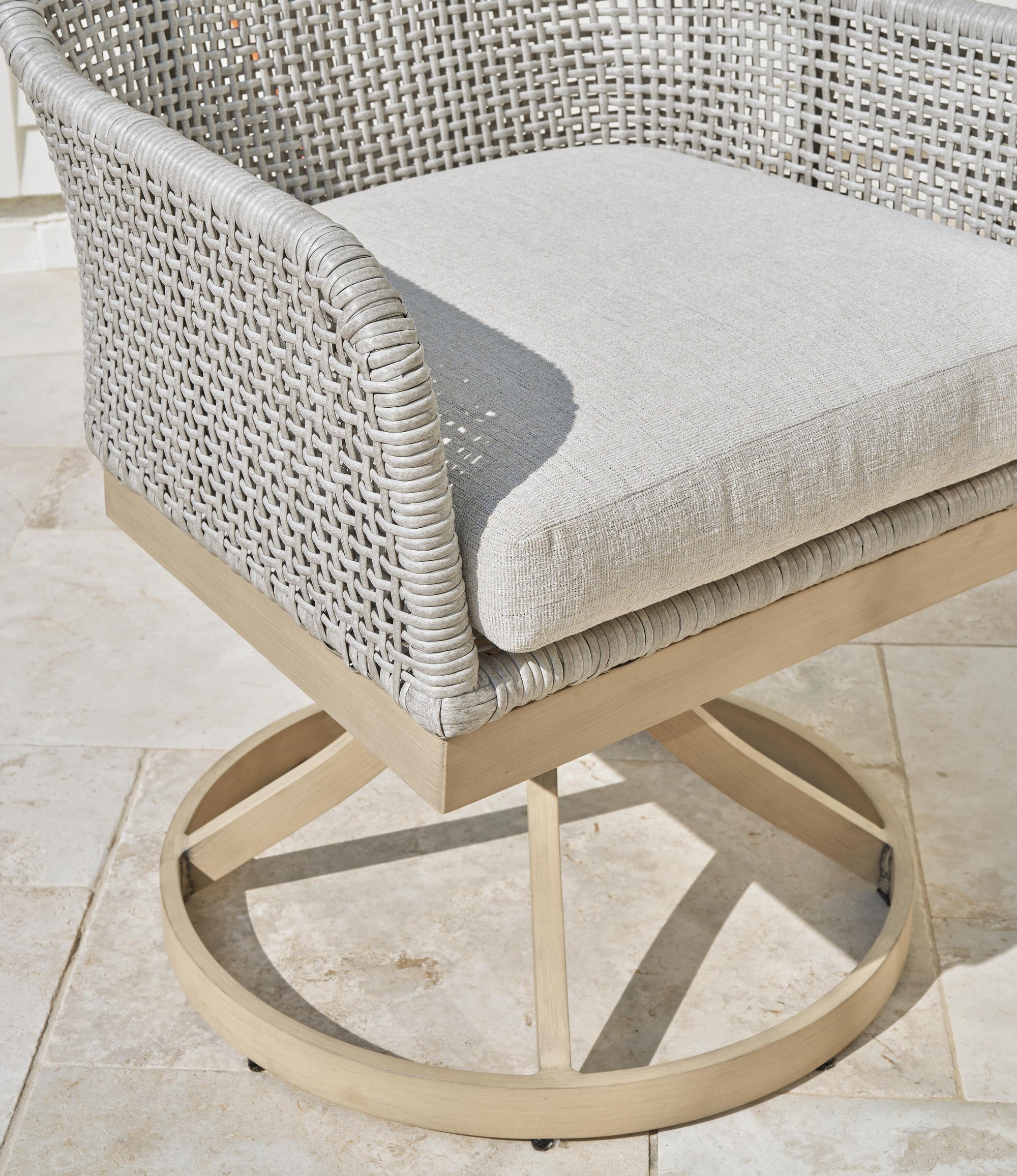 St Barts Outdoor Swivel Dining Arm Chair
