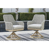 St. Barts Open Weave Wicker Outdoor Dining Set Components