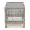 St Barts Open Weave Wicker 22&quot; Square Side Table