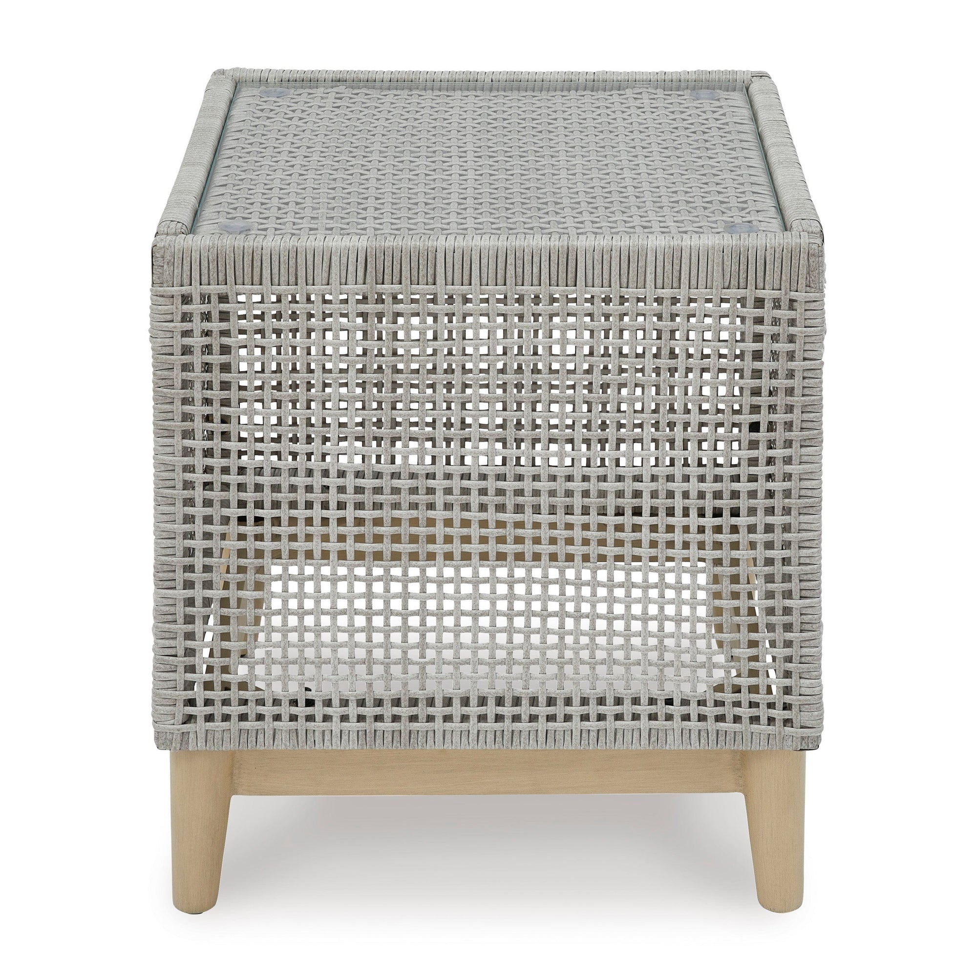 St Barts Open Weave  22&quot; Square Side Table