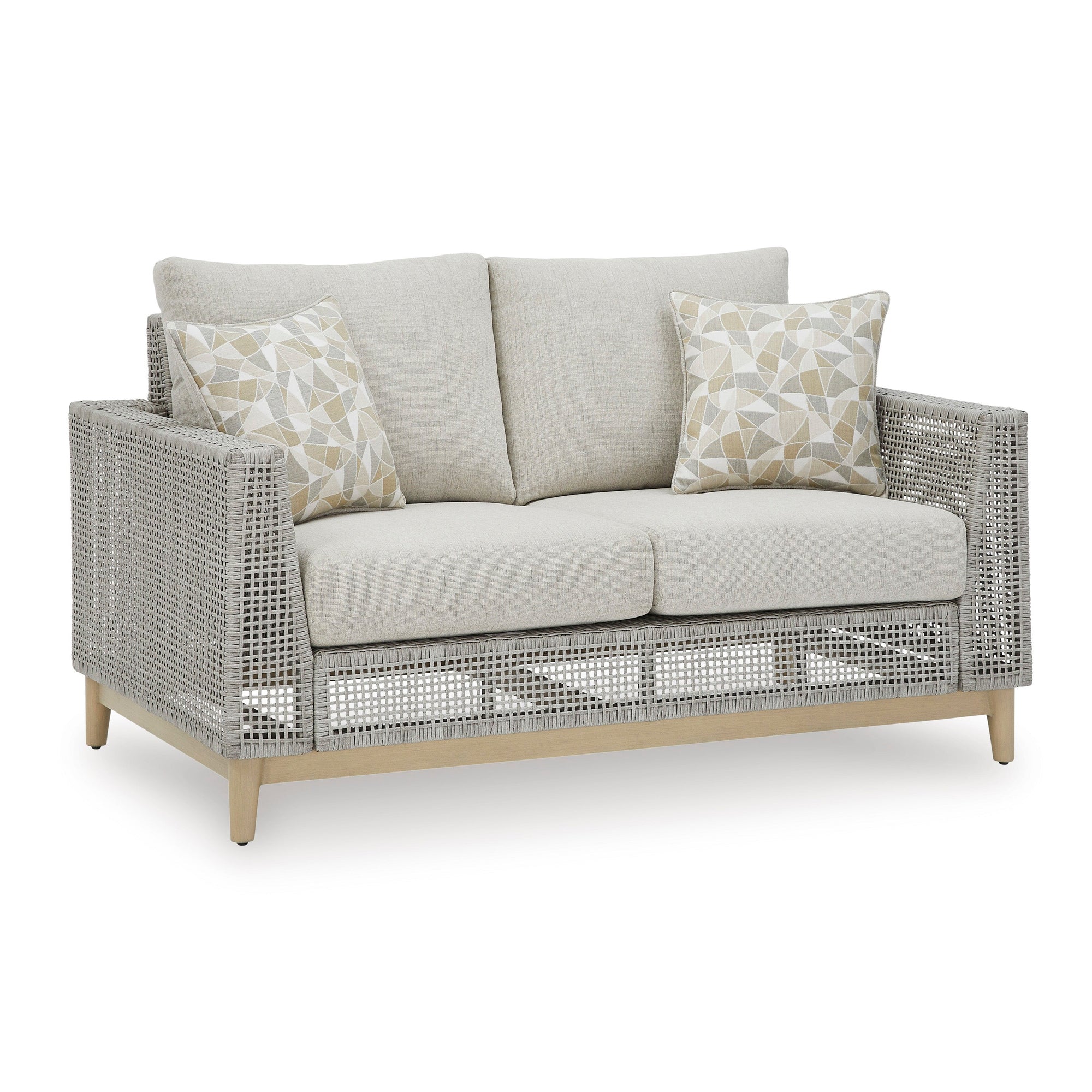 St Barts Open Weave  60&quot; Love Seat