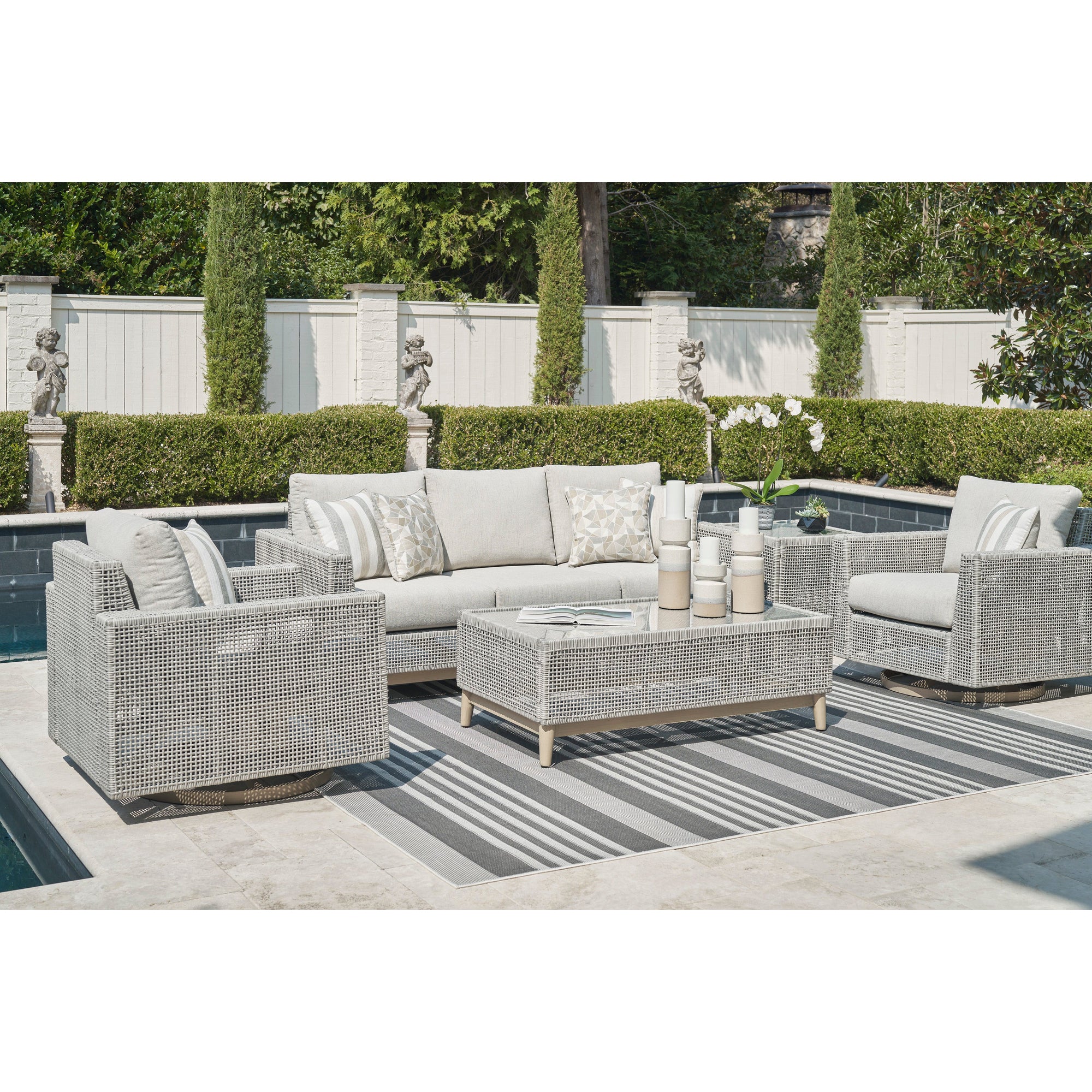 St Barts Open Weave  Outdoor 4-Piece Deep Seating Set