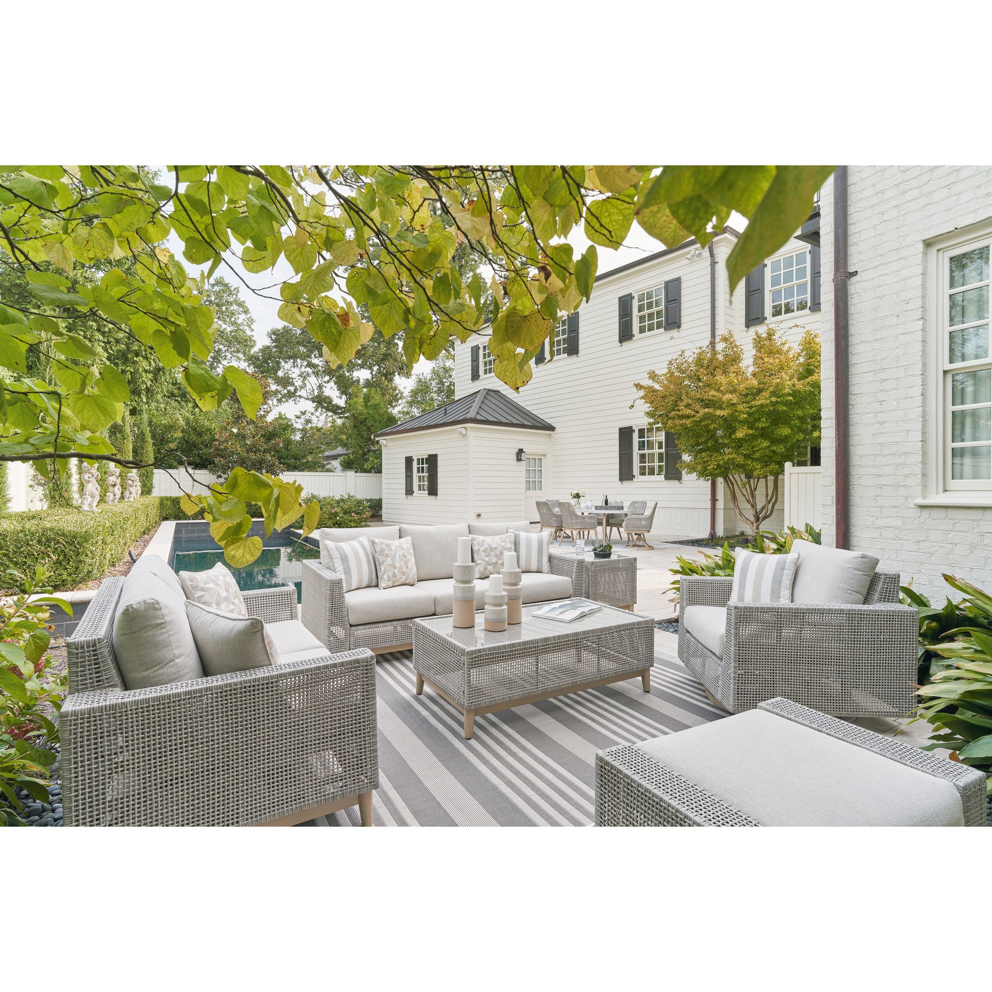 St Barts Open Weave Outdoor 4pc Seating Set