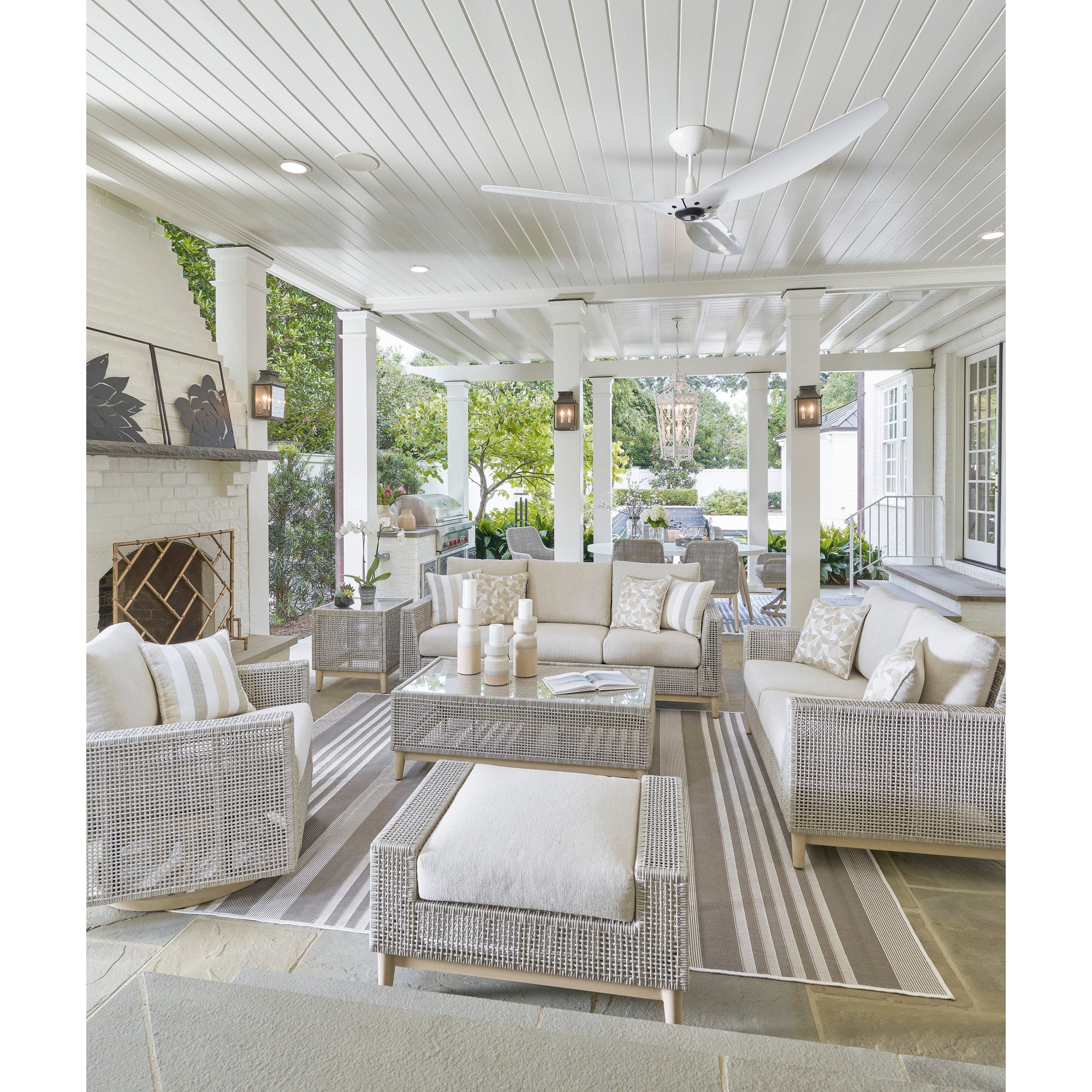 St Barts Open Weave  60&quot; Love Seat