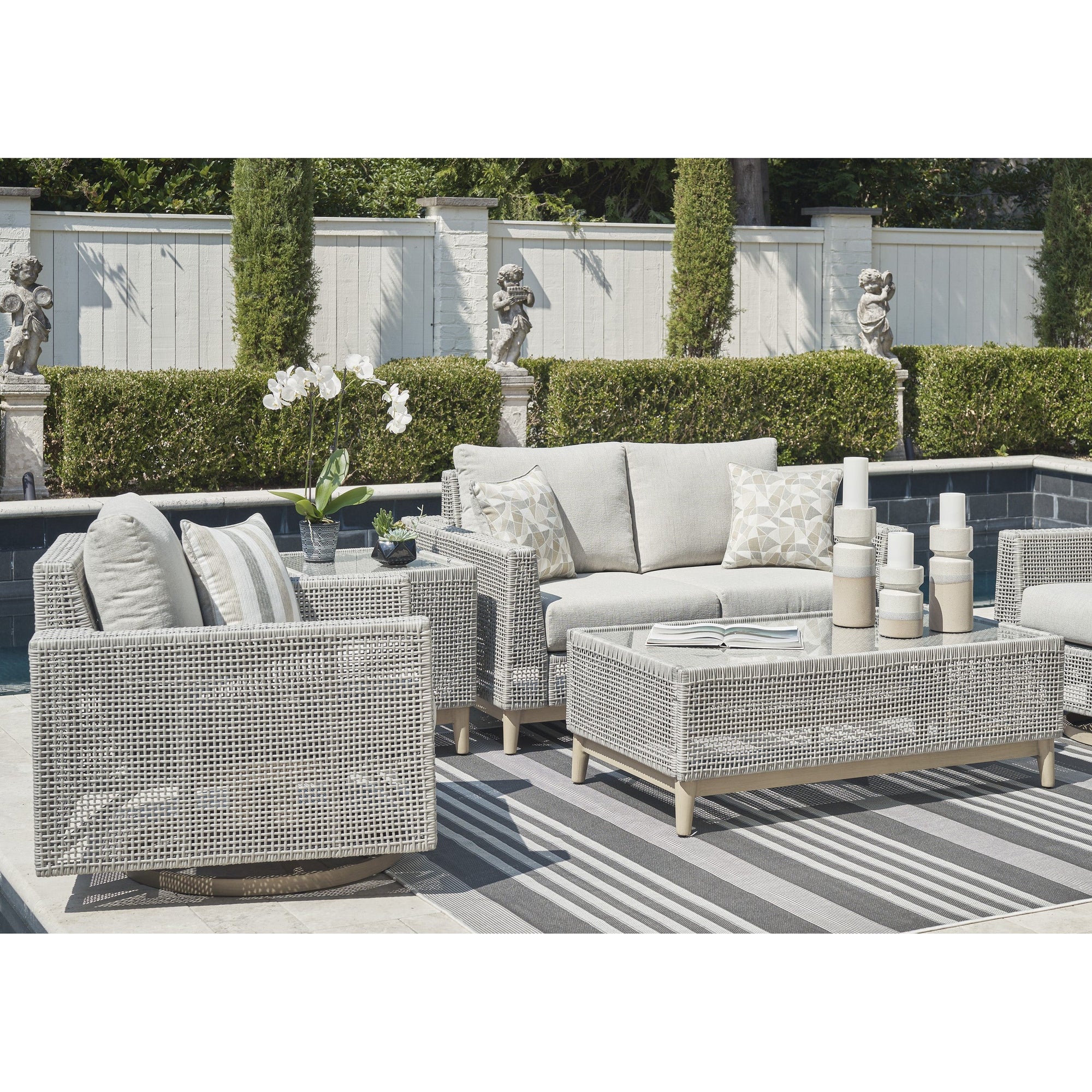 St Barts Open Weave Outdoor 4pc Seating Set