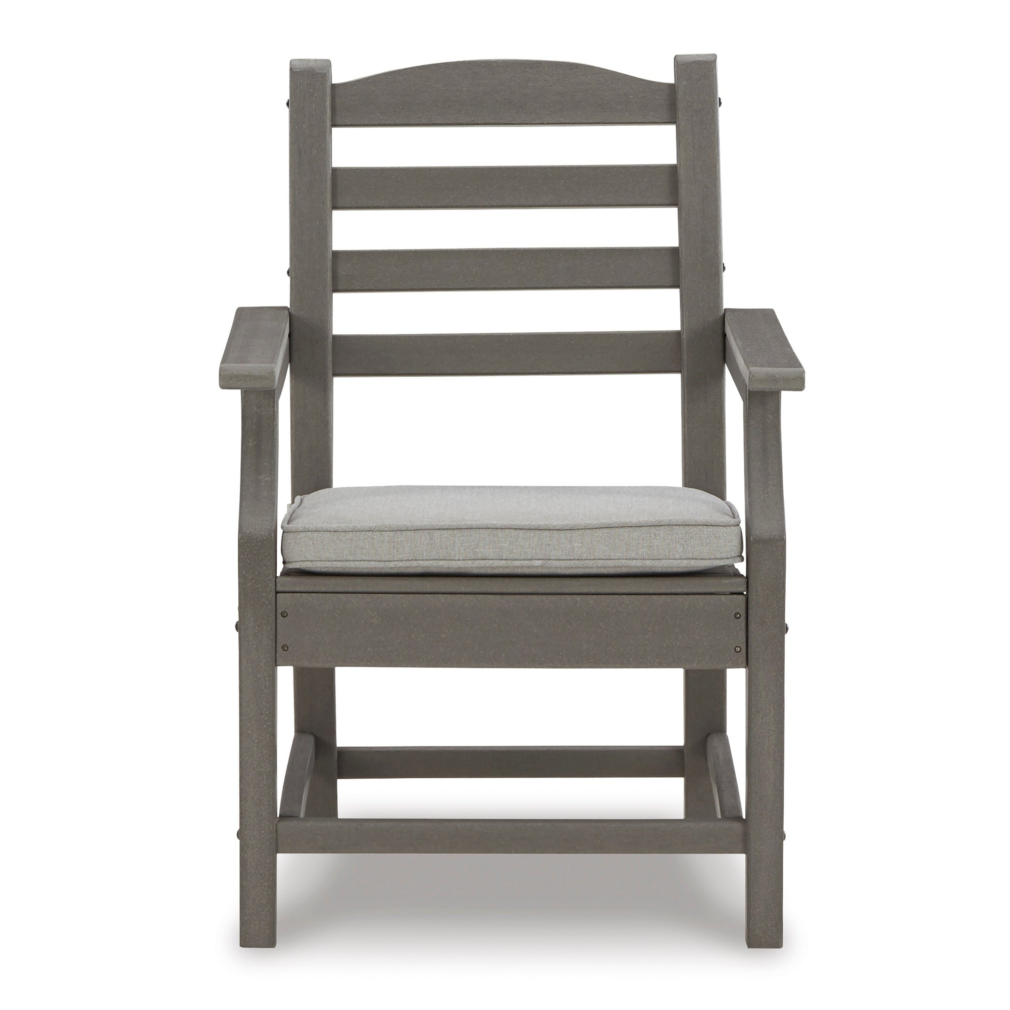Poly Grey Outdoor Arm/Dining Chair With Cushion