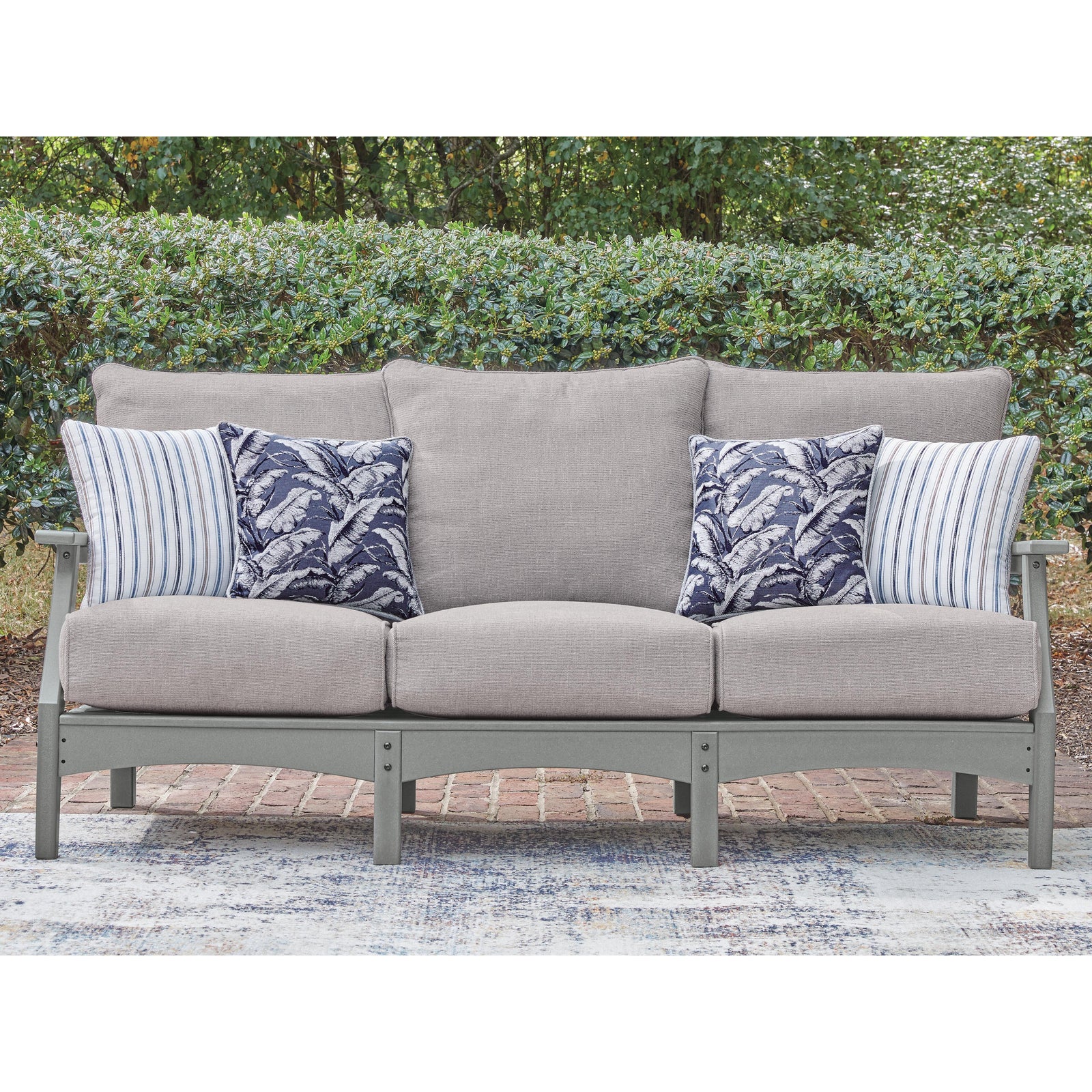 Poly Grey 78" Outdoor Sofa