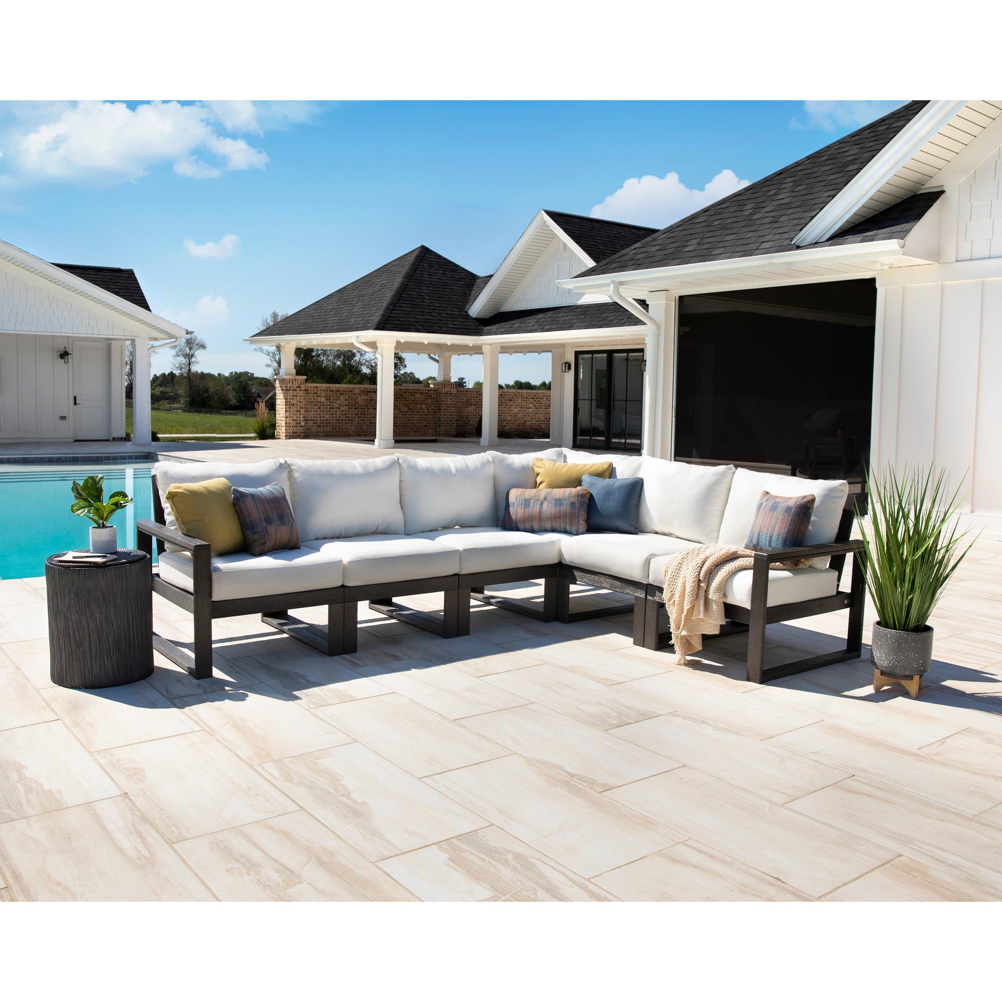 Polywood EDGE Outdoor 6 pc Deep Seating Sectional