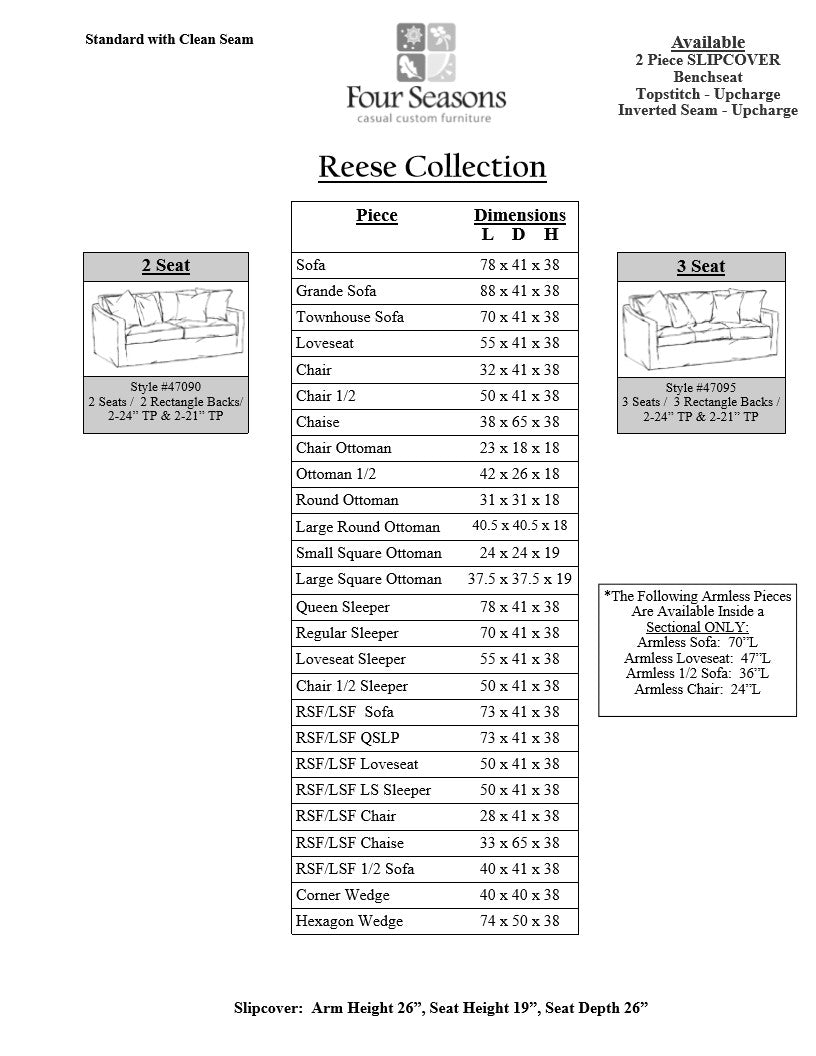 Four Seasons Customizable Reese Sofa