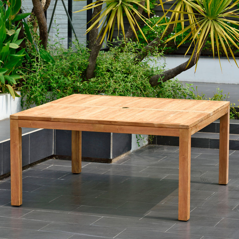 Rinjani Solid Teak 59 Square Outdoor Dining Table
