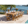 Katana Teak 86&quot; 7-Piece Outdoor Dining Set with 6 Yacht Folding Armchairs
