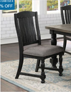 Valencia Two Tone Driftwood/Black  6 or 7 Piece Dining Set with 78&quot; Table - New!
