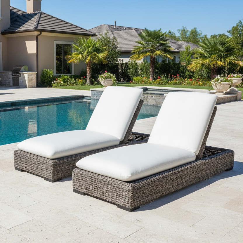 Universal Coastal Living Montauk Outdoor Chaise Lounge (Set of 2)