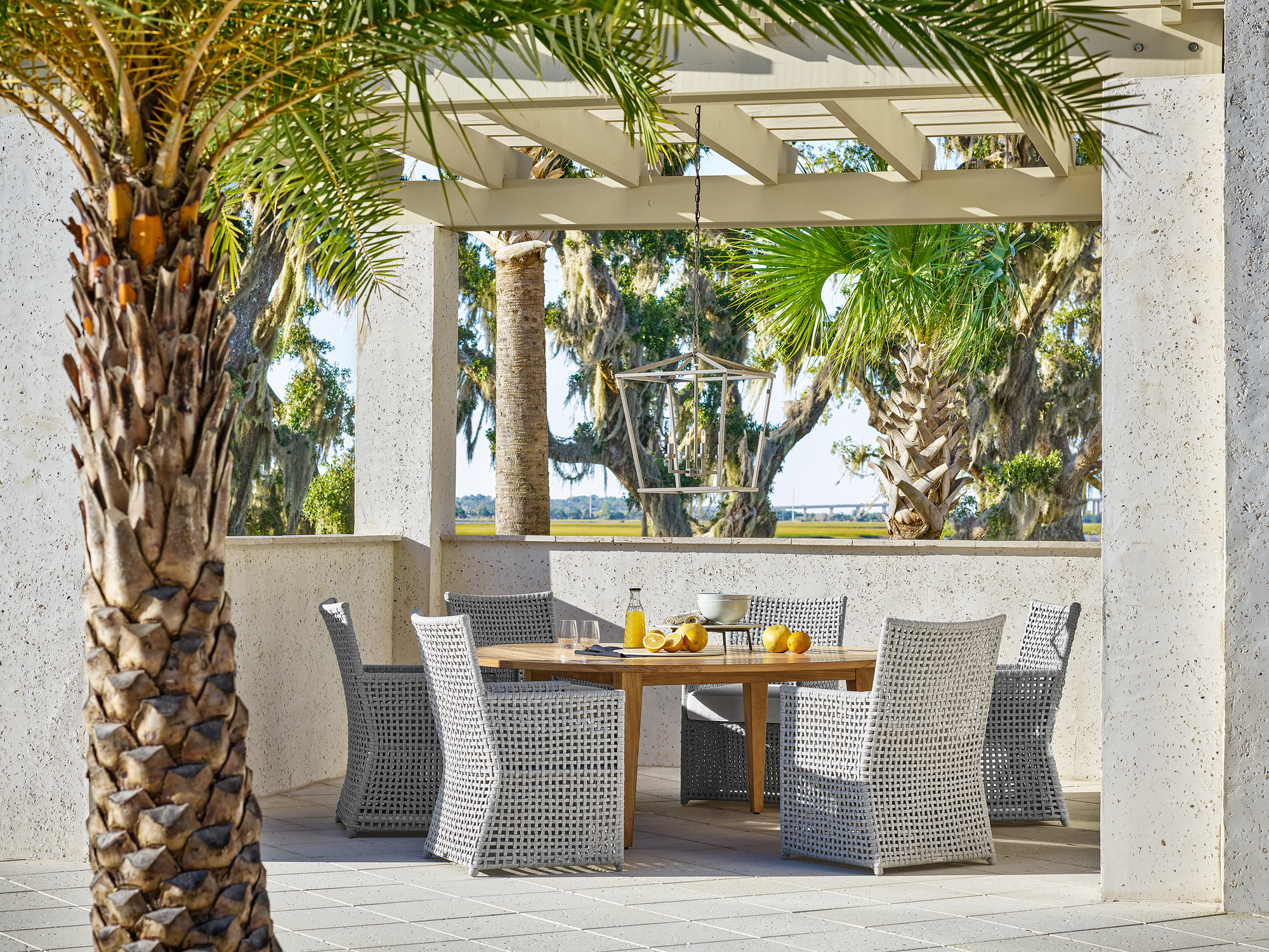 Universal Coastal Living Sands Point Outdoor Dining Chair with Sunbrella Cushion